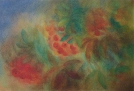 Rowan - giving in bounteous plenty Oil-on-paper