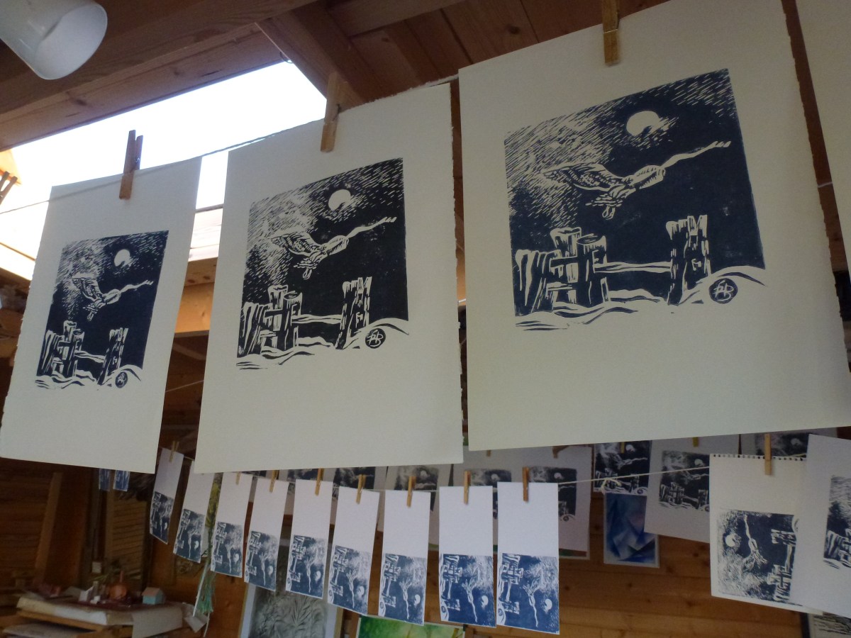 Lino cut prints